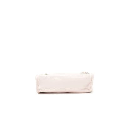Balenciaga Nano Classic Metallic edge city Purse light pink