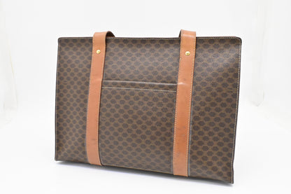 Celine Shoulder Bag in Brown Macadam Canvas