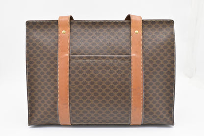 Celine Shoulder Bag in Brown Macadam Canvas