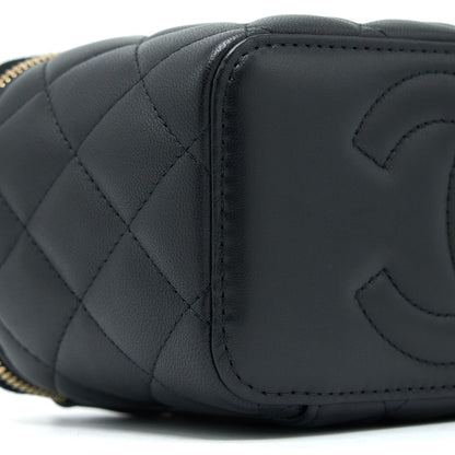 Chanel 23C Pearl Crush Long Vanity Lambskin Black LGHW (Microchip)