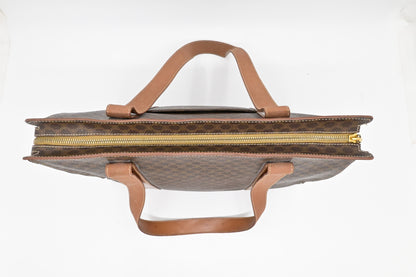 Celine Shoulder Bag in Brown Macadam Canvas