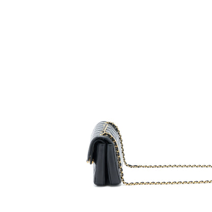 Chanel Small Enamel CC Flap Bag Lambskin Black GHW