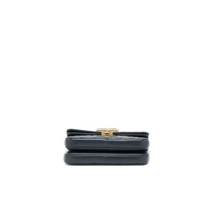 Chanel Small Enamel CC Flap Bag Lambskin Black GHW