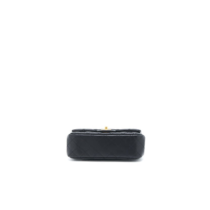 Chanel 23S Camellia Chain Mini Rectangular Lambskin Black Brushed GHW (Microchip)