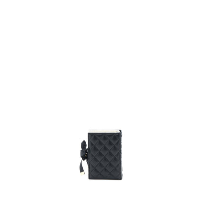 Chanel 22B Mini Book Card Holder Lambskin Black LGHW (Microchip)