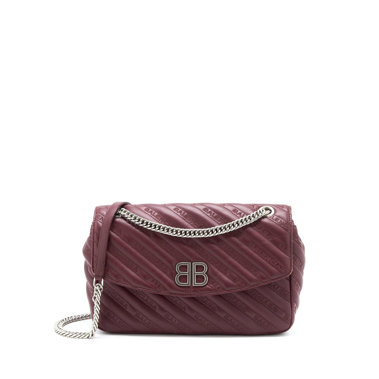 Balenciaga Logo Mini Purse Dark Red