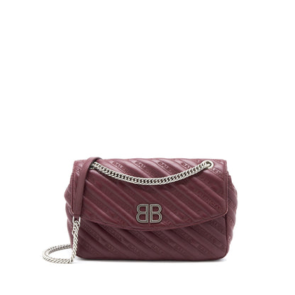Balenciaga Logo Mini Purse Dark Red