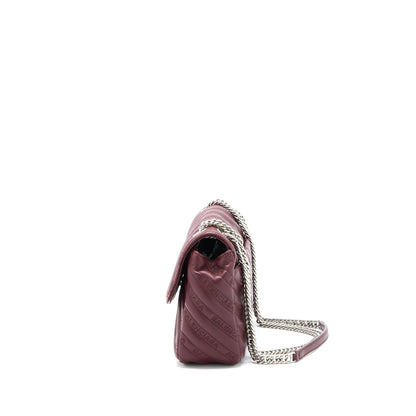 Balenciaga Logo Mini Purse Dark Red