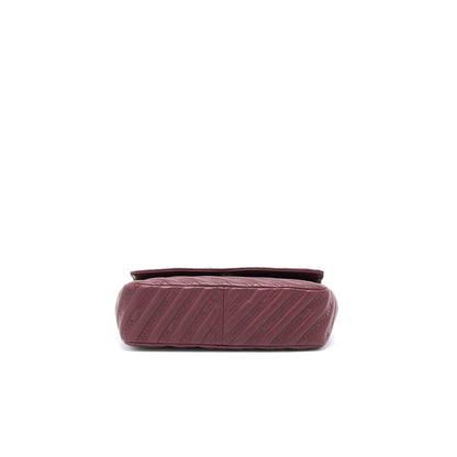 Balenciaga Logo Mini Purse Dark Red