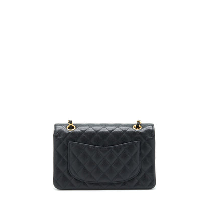 Chanel Small Classic Double Flap Bag Caviar Black GHW (Microchip)