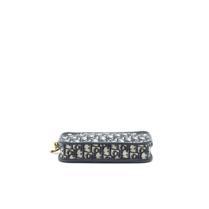 Dior Oblique diorquake clutch with extra woven logo Purse strap