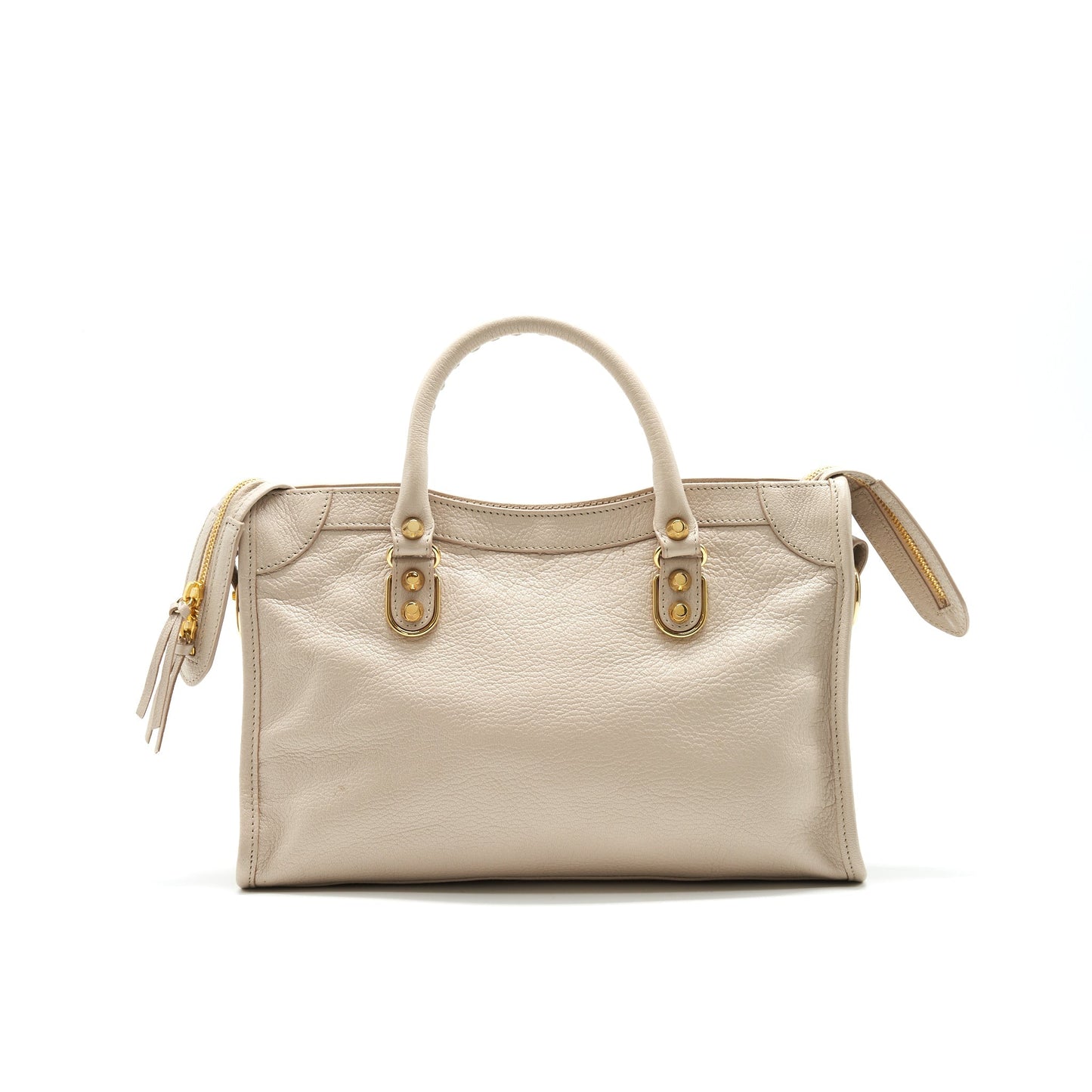 BALENCIAGA SMALL METALLIC BEIGE