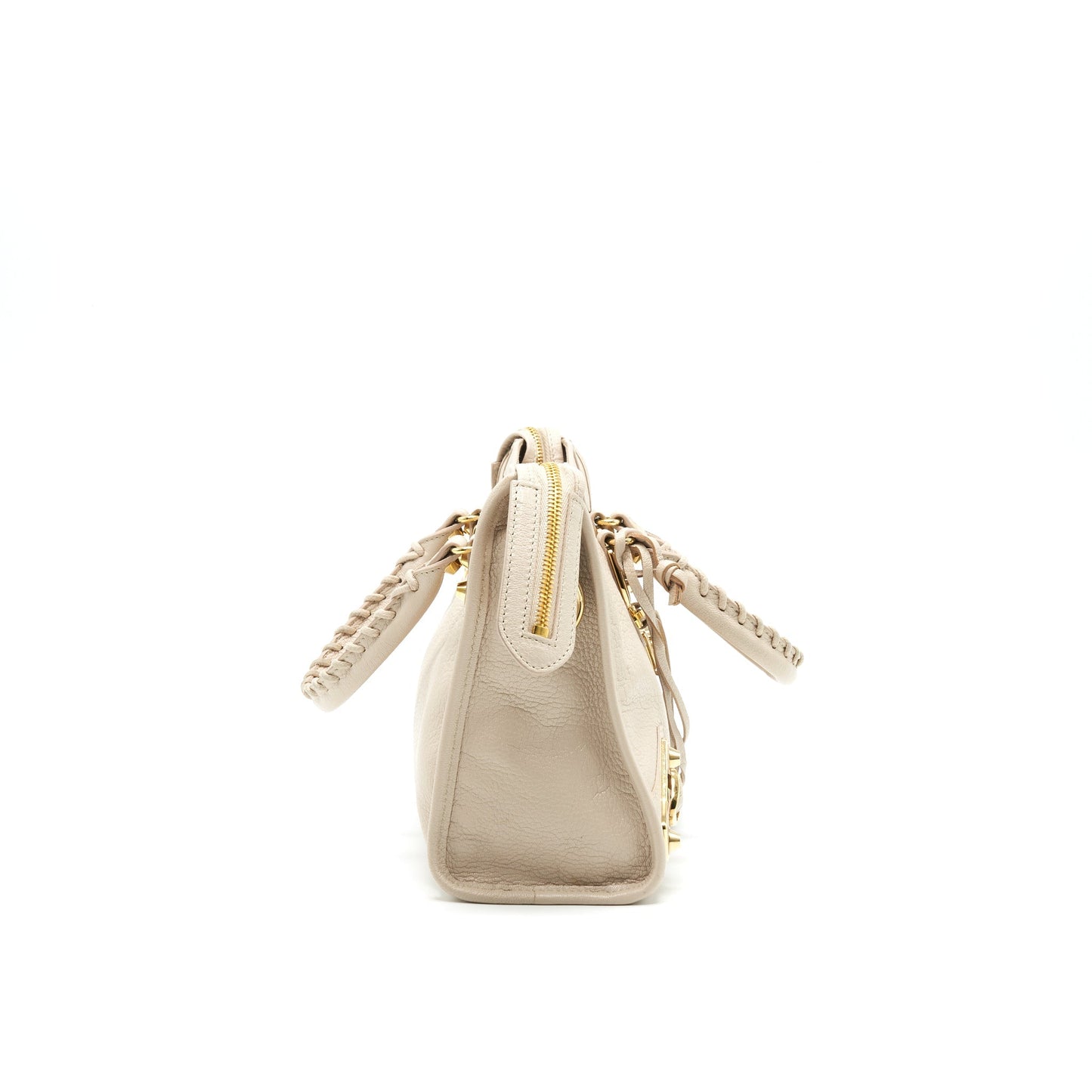 BALENCIAGA SMALL METALLIC BEIGE