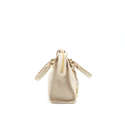 BALENCIAGA SMALL METALLIC BEIGE