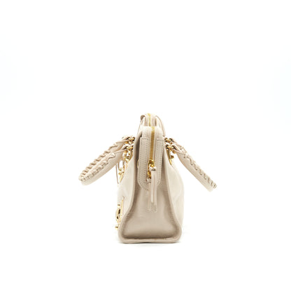 BALENCIAGA SMALL METALLIC BEIGE