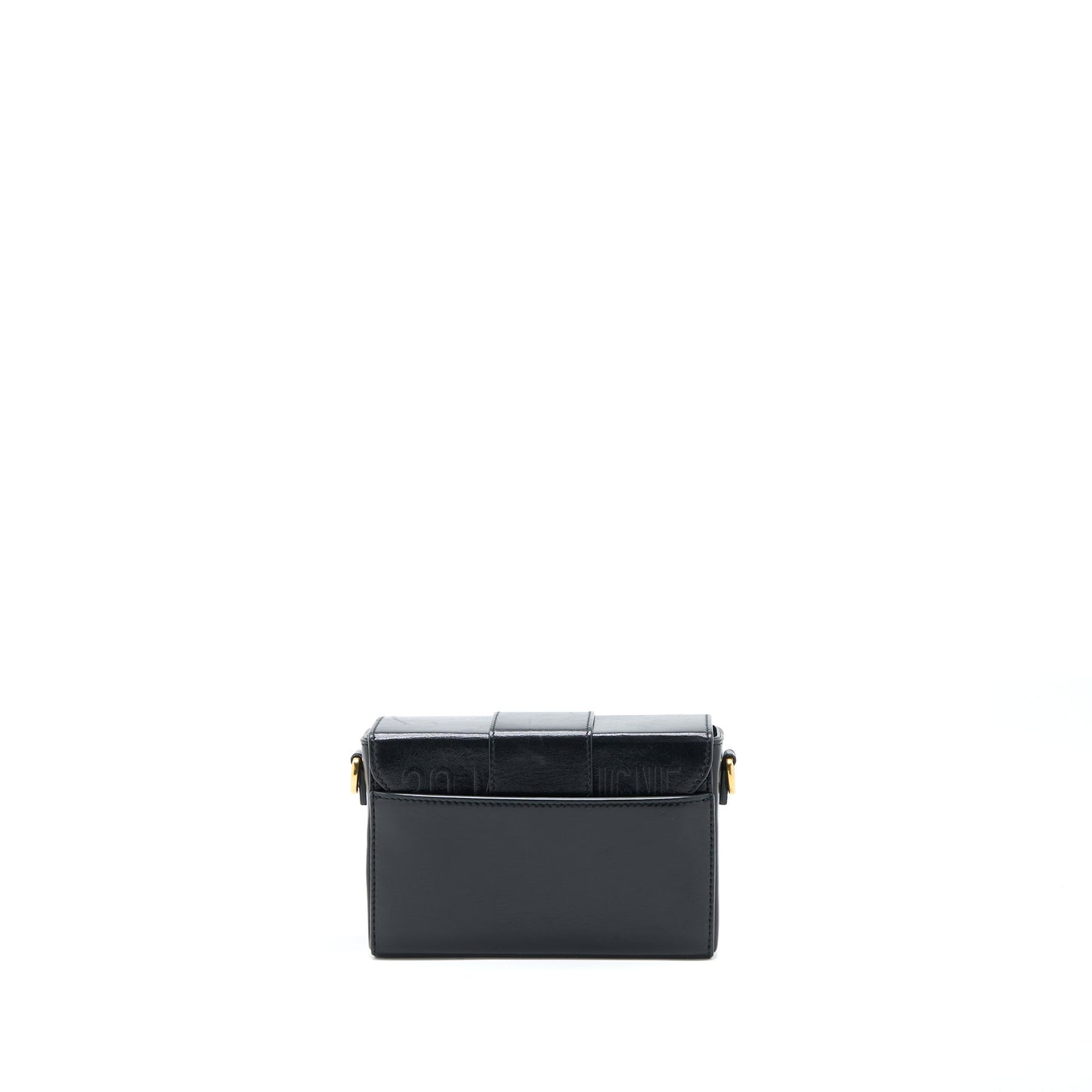 Dior 30 Montaigne Mini Box Purse Lambskin Black