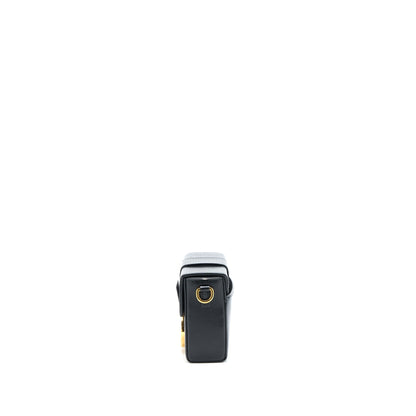 Dior 30 Montaigne Mini Box Purse Lambskin Black