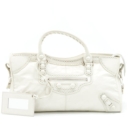 Balenciaga Giant City Purse White