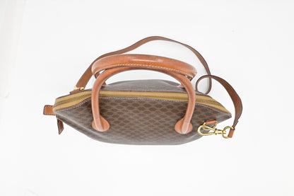 Celine Bowling Bag in Brown Macadam Canvas
