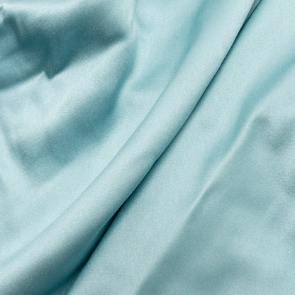 Chanel Size 34 23P Satin Midi Dress Silk Turquoise Blue