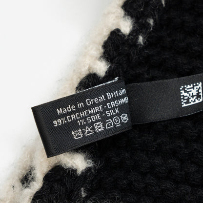 Chanel 23A Cashmere Scarf Black/White