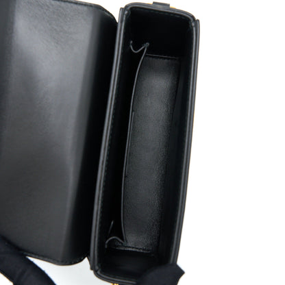 Dior 30 Montaigne Mini Box Purse Lambskin Black