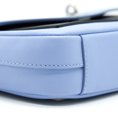 Dior Evening Wallet on chain Light Blue/ black/ White