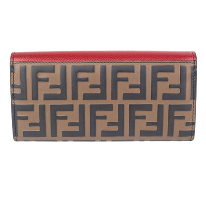 Fendi Continental Red Leather Wallet
