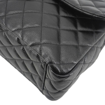 CHANEL XXL Flap Bag Lambskin Leather Shoulder Bag Black