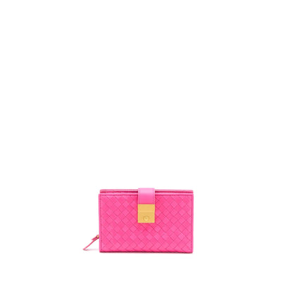 Bottega Veneta Fold Wallet Nappa Pink