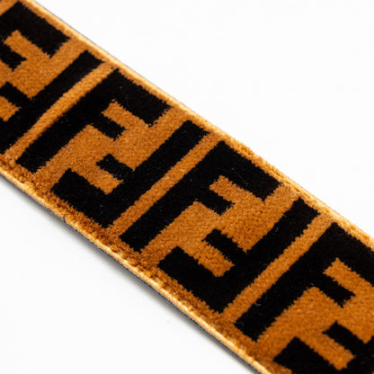 Fendi Strap You Textured-Effect Leather Shoulder Strap Brown