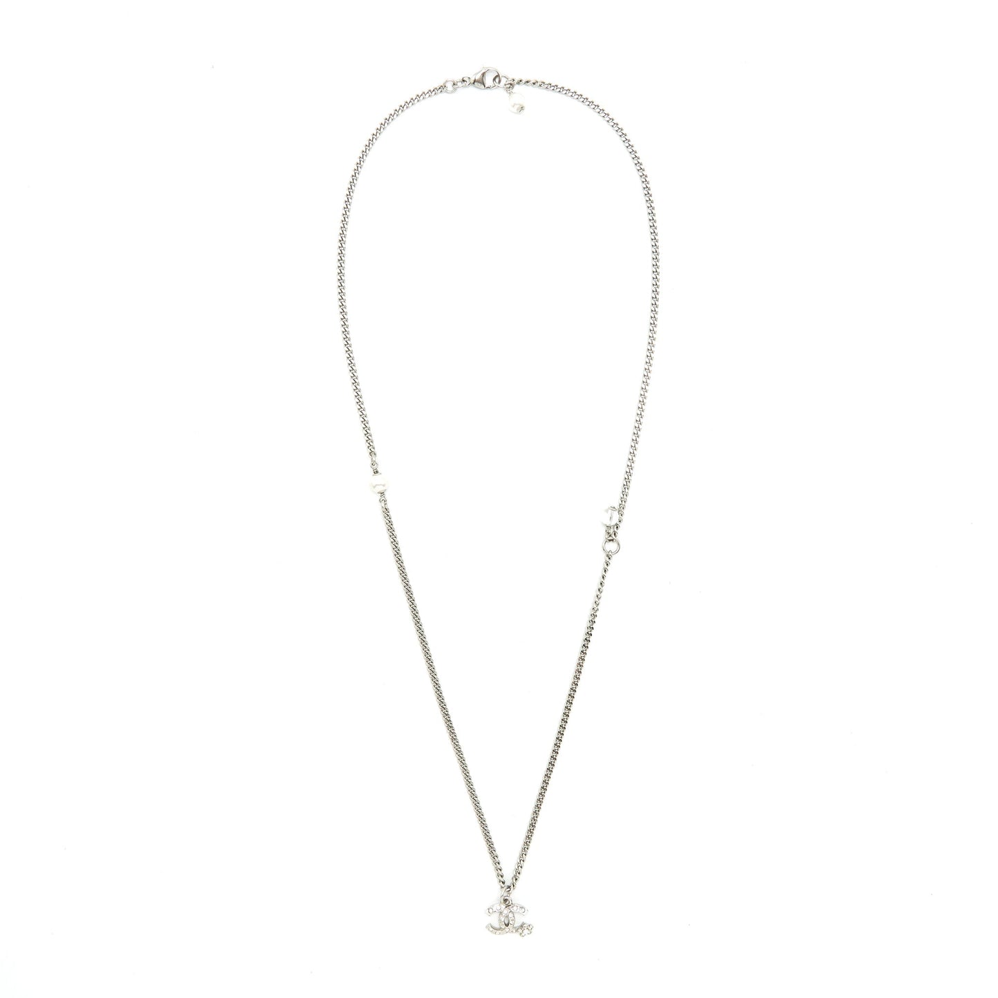 Chanel mini CC logo necklace SHW