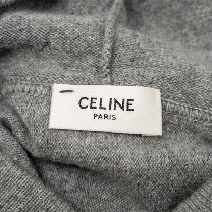 Celine Size S Cropped Hooded Sweater Cashmere Grey