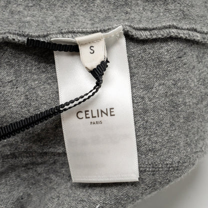 Celine Size S Cropped Hooded Sweater Cashmere Grey