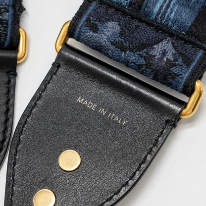 Dior Miscellaneous Studded Shoulder Strap Blue with Multicolour Hardware