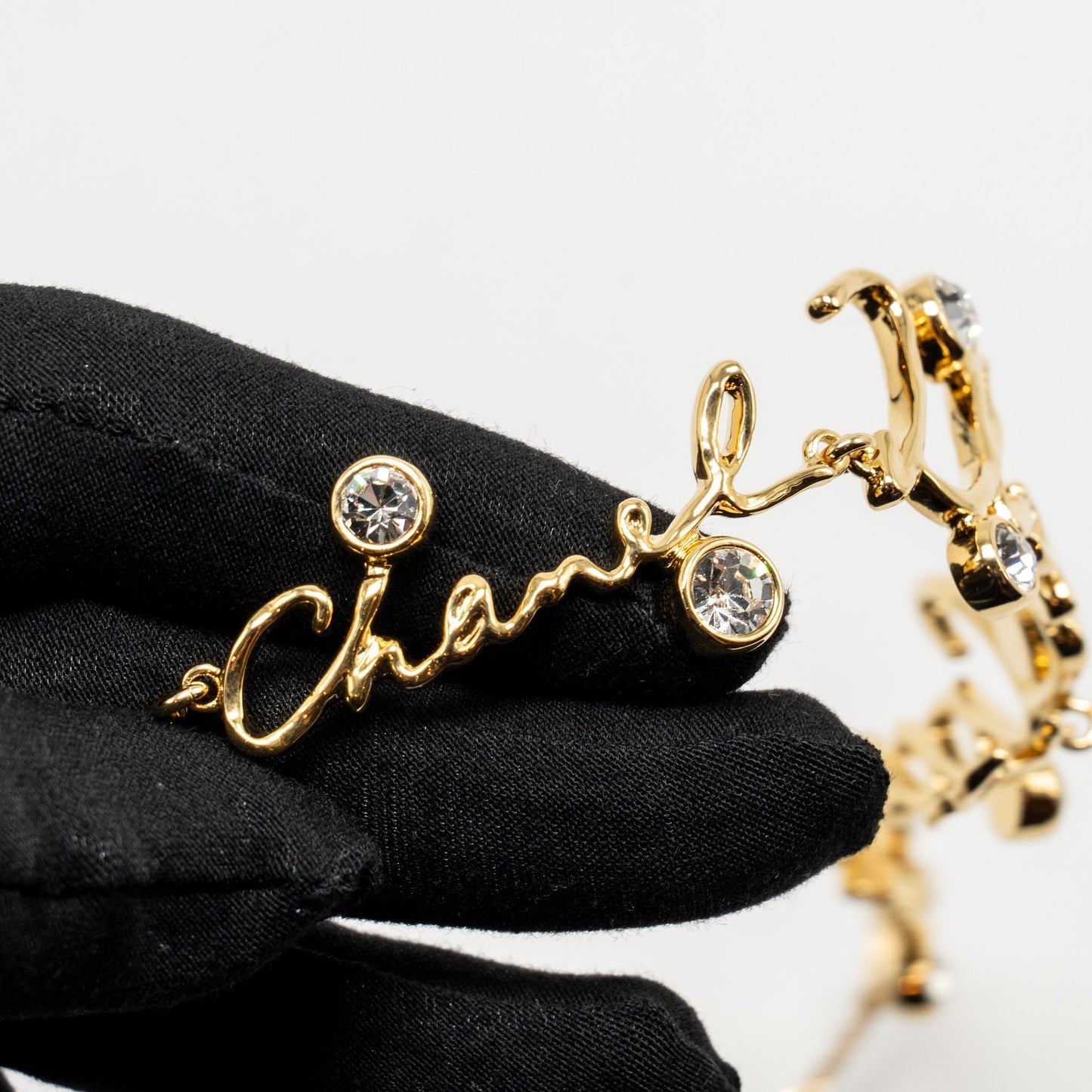 Chanel i love coco letter chocker gold tone