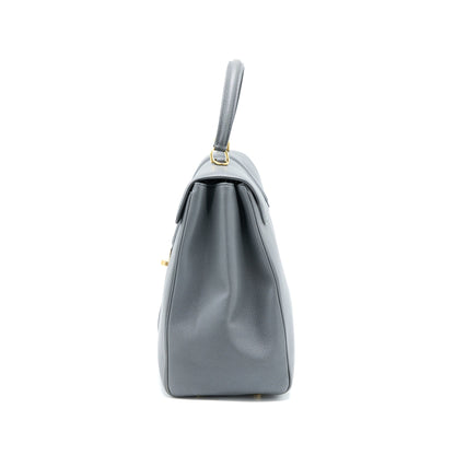 Celine 16 Purse Grained Calfskin Grey