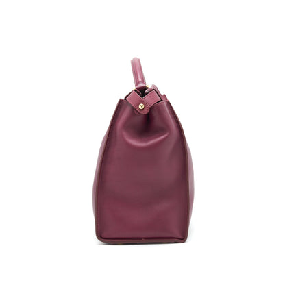 Fendi large Peekaboo Tote Purse Dark Red
