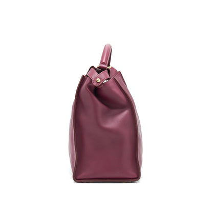 Fendi large Peekaboo Tote Purse Dark Red
