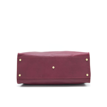 Fendi large Peekaboo Tote Purse Dark Red