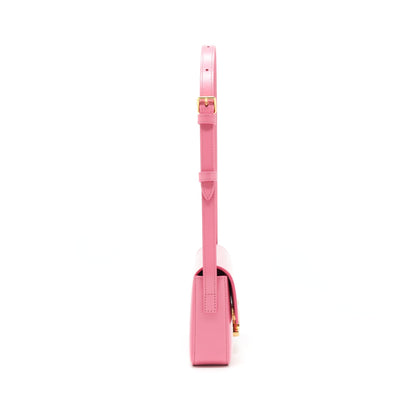 Celine Triomphe Mini Purse Calfskin Flamingo