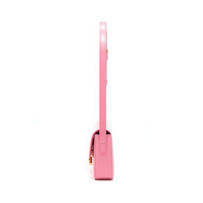 Celine Triomphe Mini Purse Calfskin Flamingo