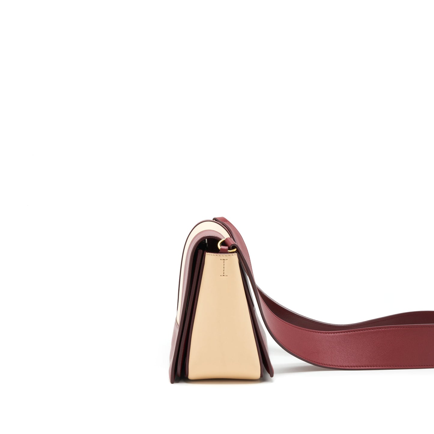 Celine Frame Purse Dark Red/Light Beige