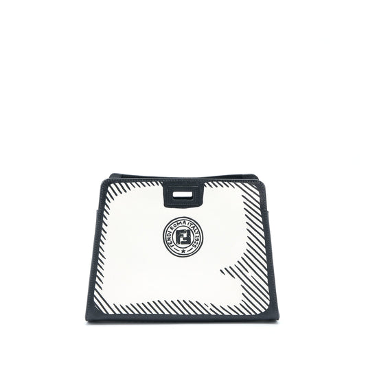 Fendi x Vides Coated Canvas Peekaboo Defender Cover White Black