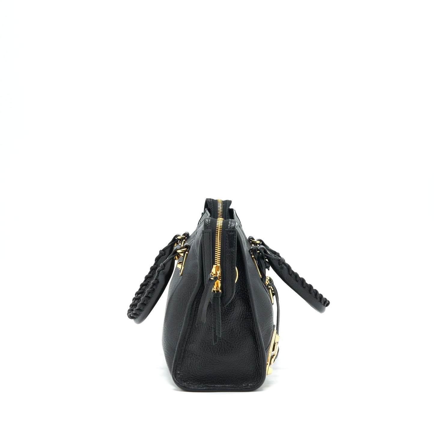 Balenciaga Metallic Edg City S Purse Black