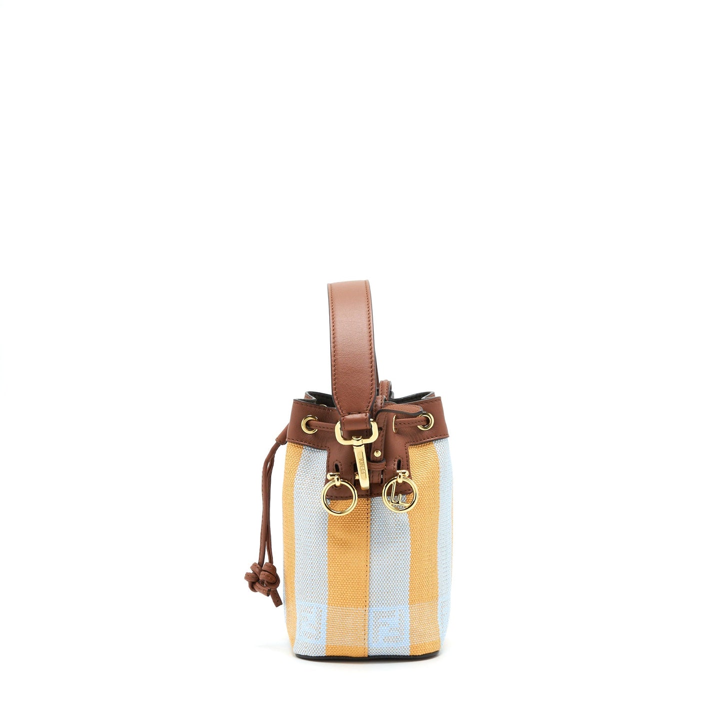 Fendi Mini Mon Tresor Bucket Purse yellow and light blue