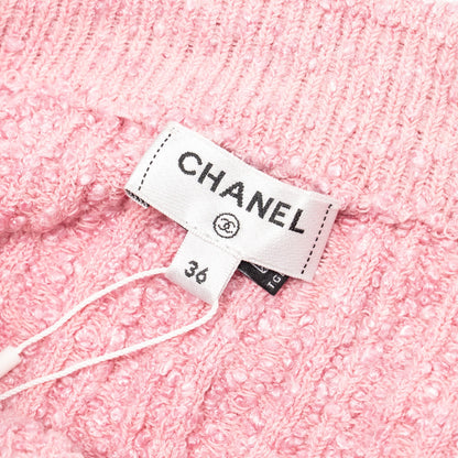 Chanel Size 36 22P Knit Skirt Viscose/Cotton/Polyamide Light Pink