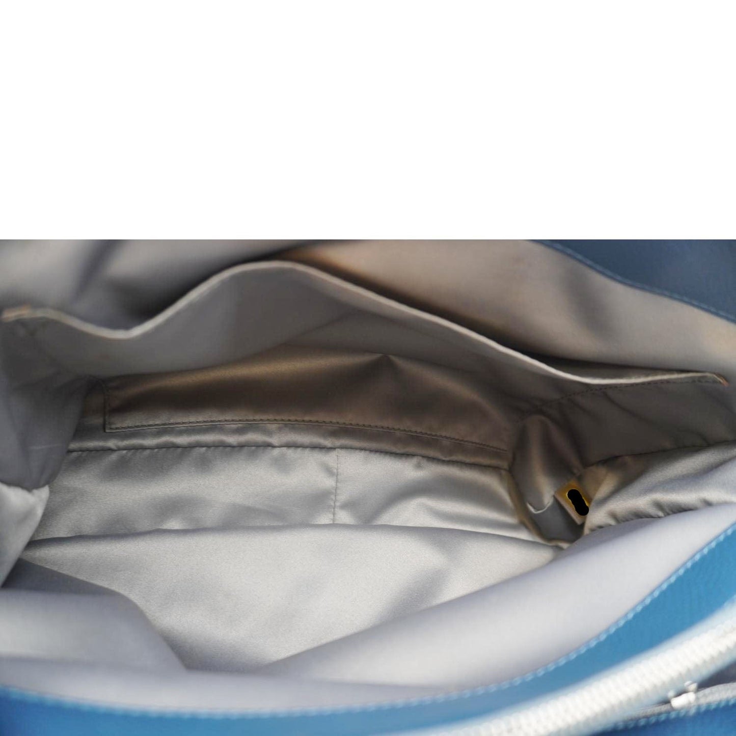 CHANEL Grand Shopping Quilted Leather Tote Bag Blue