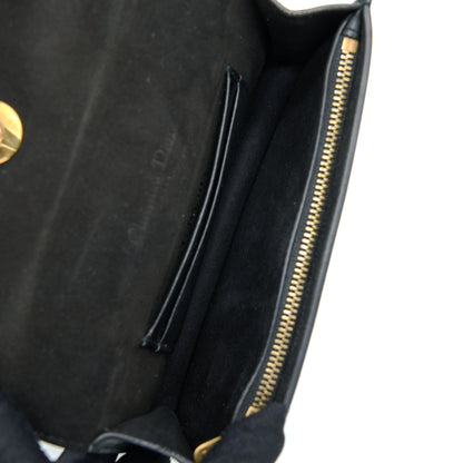Dior Mini Saddle Belt Purse Calfskin Black