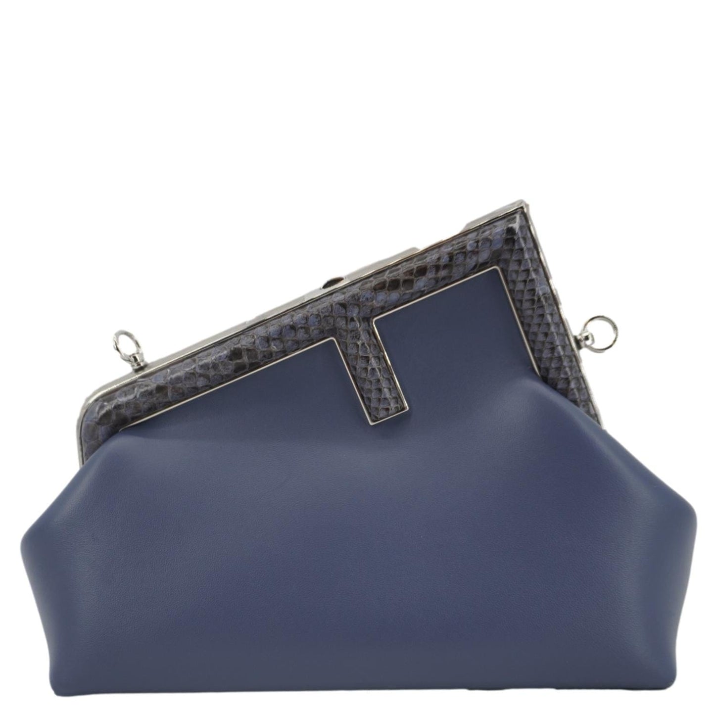 FENDI First Small Nappa Leather Shoulder Bag Blue